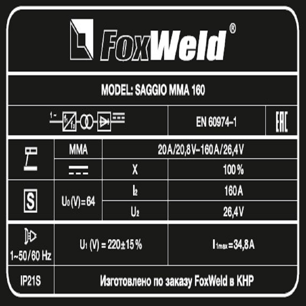 ��������� ������� SAGGIO MMA 160