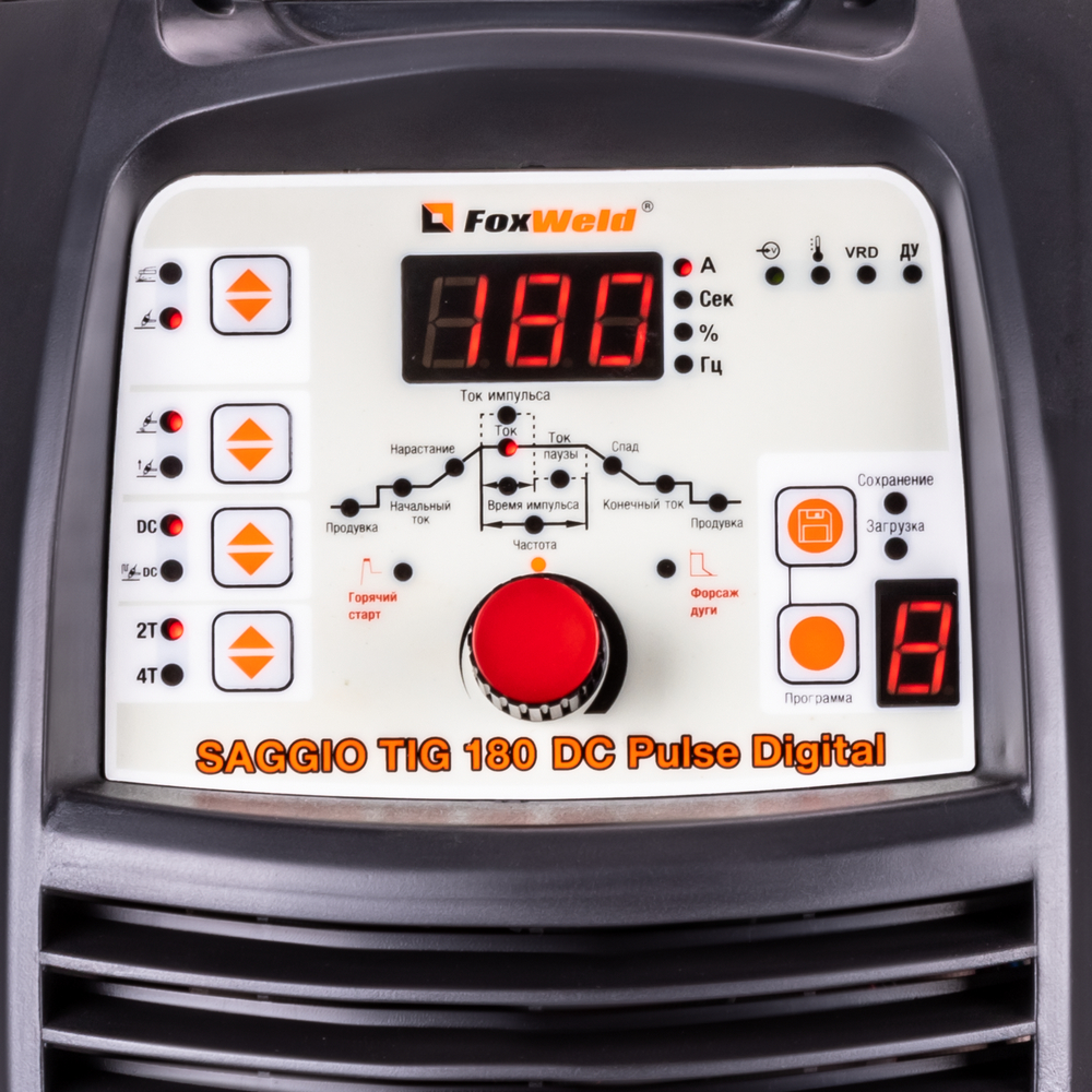 Аппарат аргонодуговой сварки SAGGIO TIG 180 DC Pulse Digital (пр-во FoxWeld/КНР) Аппарат аргонодуговой сварки SAGGIO TIG 180 DC Pulse Digital (пр-во FoxWeld/КНР)