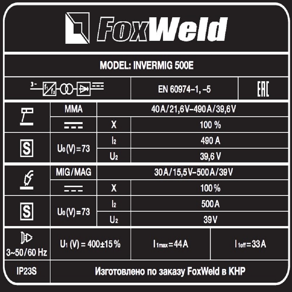 Сварочный полуавтомат Invermig 500E с отдельным МП (с комплектом кабелей, пр-во FoxWeld/КНР) Сварочный полуавтомат Invermig 500E с отдельным МП (с комплектом кабелей, пр-во FoxWeld/КНР)