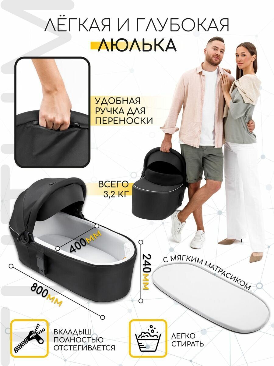 Коляска детская 2 в 1 с автоматическим тормозом AMAROBABY TUTUM Коляска детская 2 в 1 с автоматическим тормозом AMAROBABY TUTUM