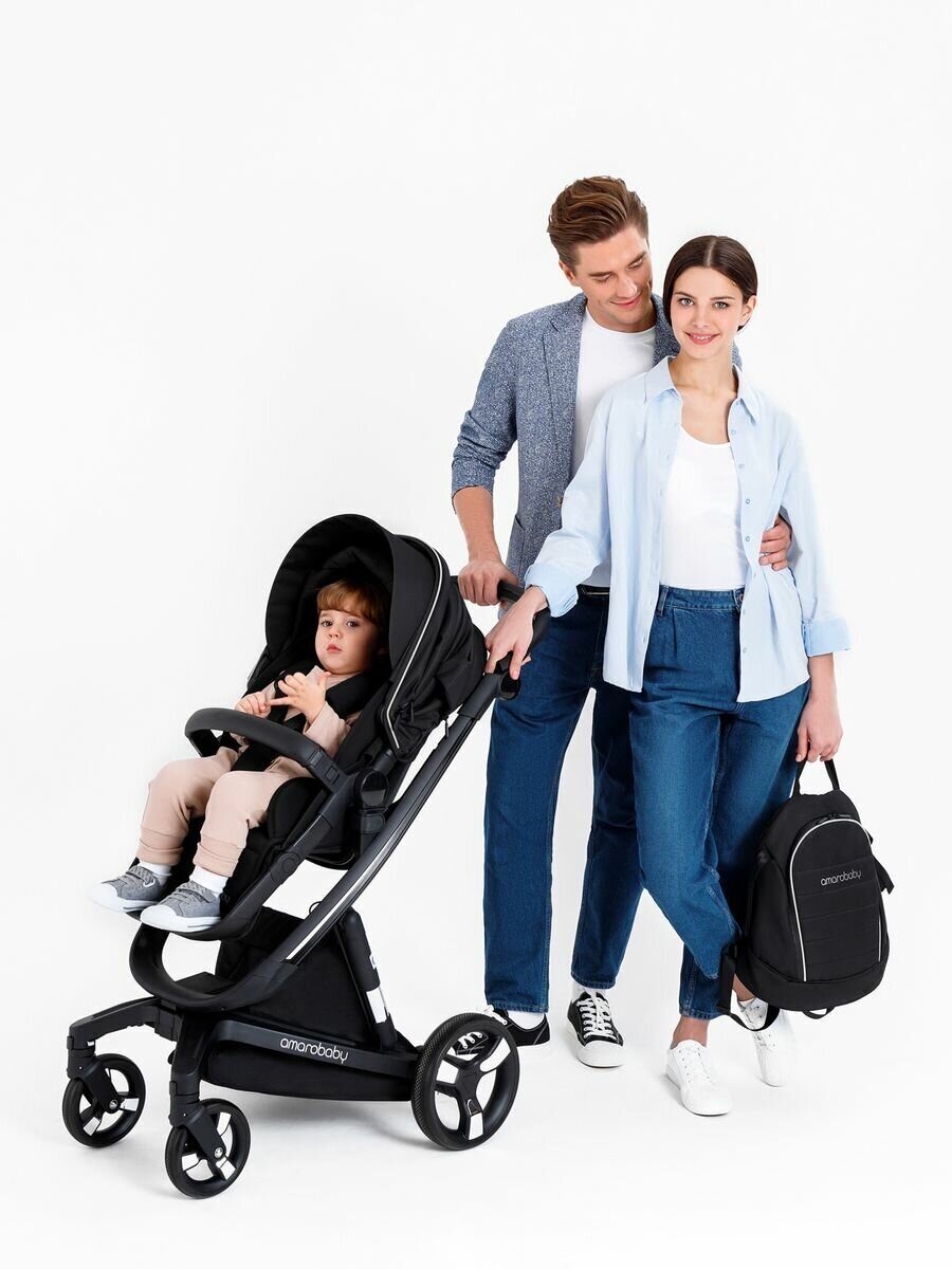 Коляска детская 2 в 1 с автоматическим тормозом AMAROBABY TUTUM Коляска детская 2 в 1 с автоматическим тормозом AMAROBABY TUTUM