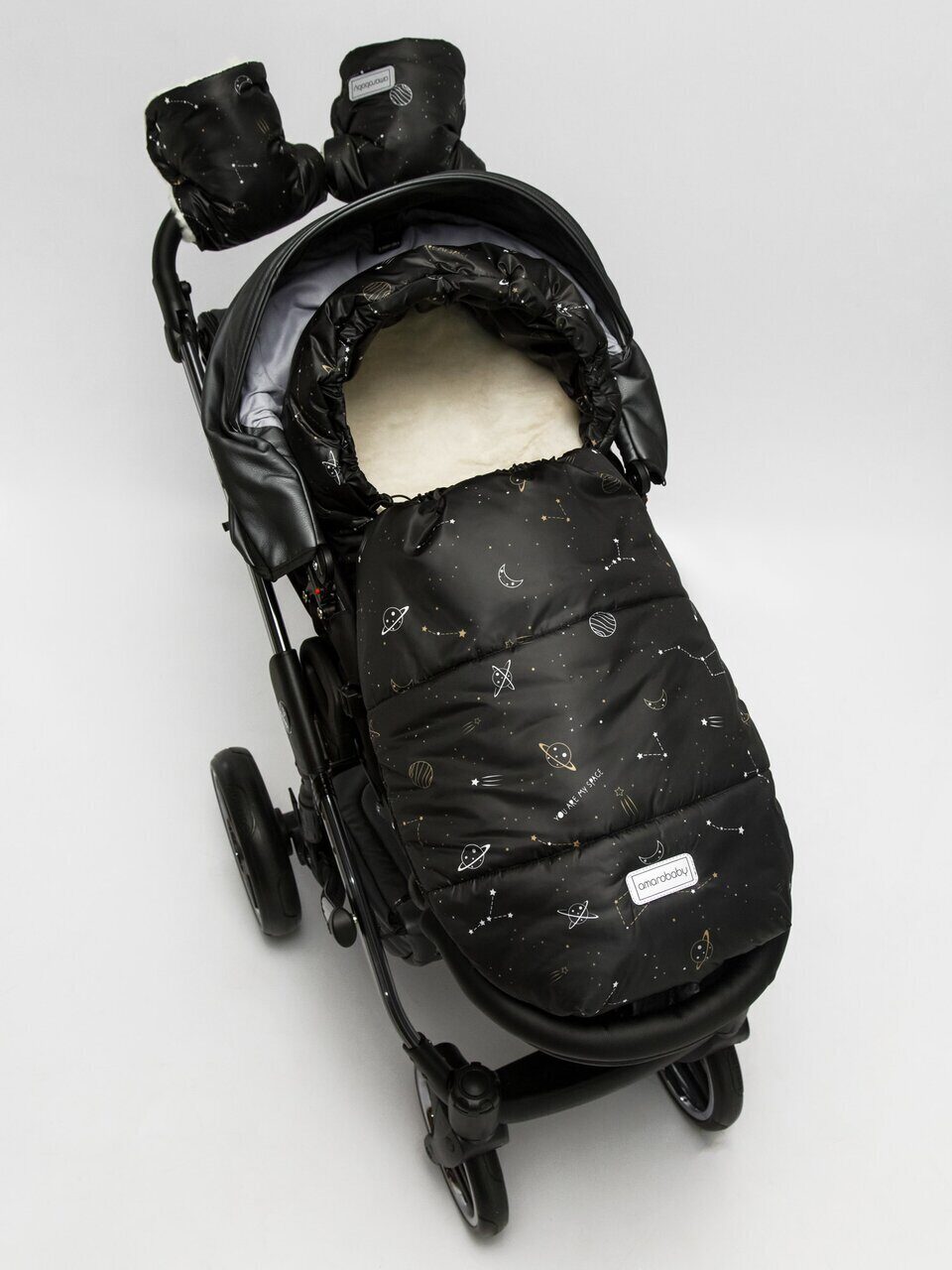 Конверт зимний меховой AMAROBABY Snowy Baby 85 см с рисунком Конверт зимний меховой AMAROBABY Snowy Baby 85 см с рисунком