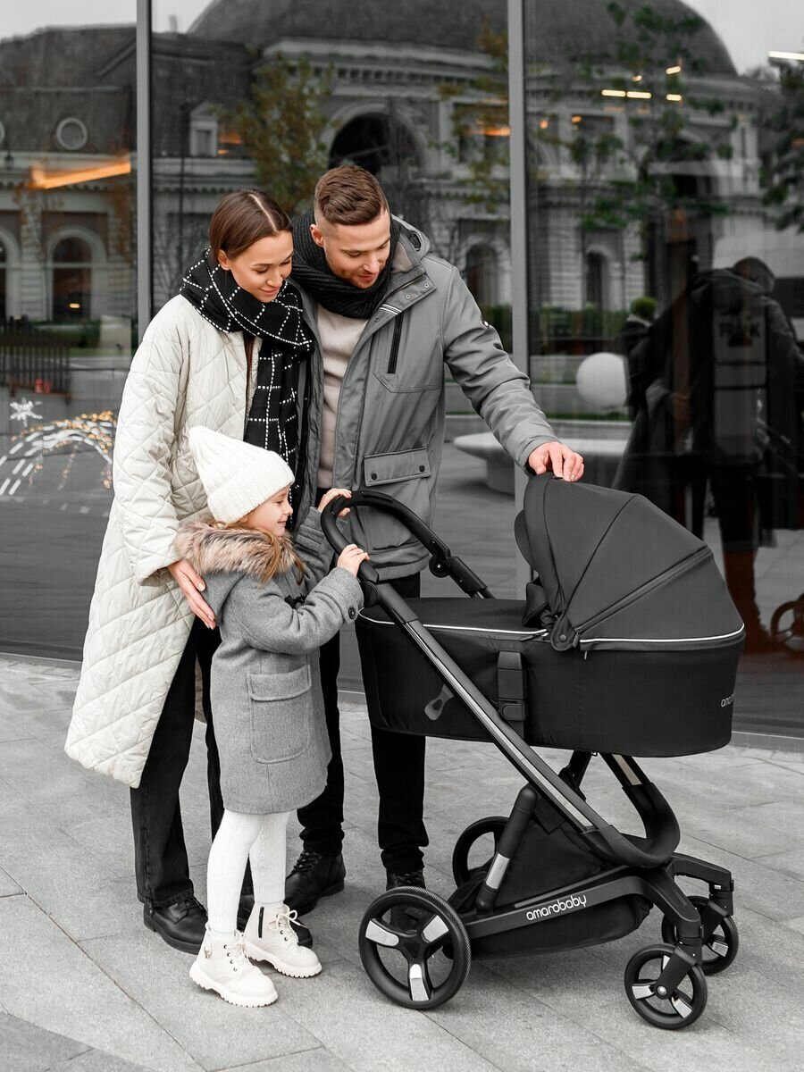 Коляска детская 2 в 1 с автоматическим тормозом AMAROBABY TUTUM Коляска детская 2 в 1 с автоматическим тормозом AMAROBABY TUTUM