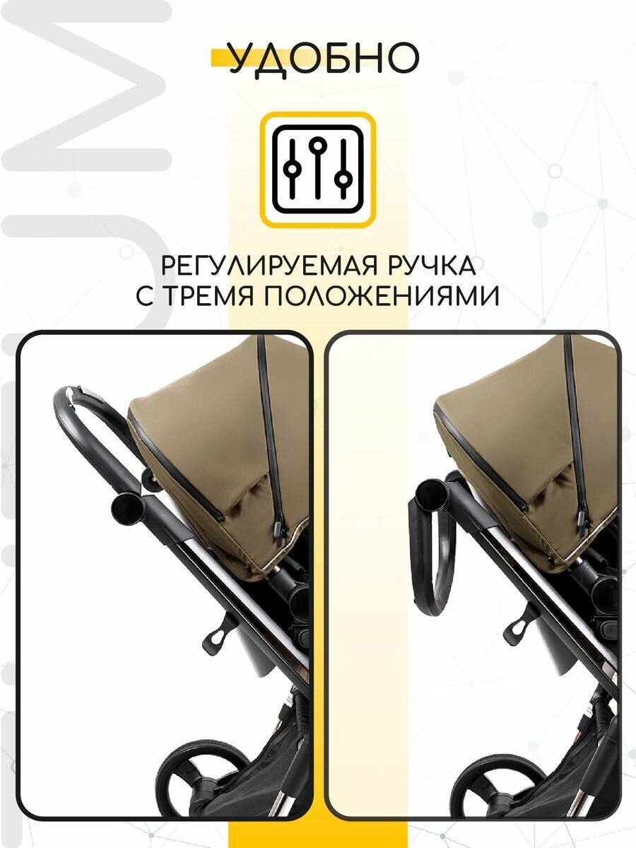 Коляска детская 2 в 1 с автоматическим тормозом AMAROBABY TUTUM Коляска детская 2 в 1 с автоматическим тормозом AMAROBABY TUTUM