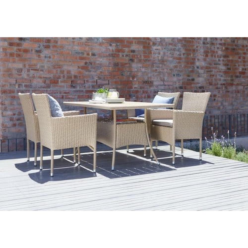 Комплект плетеной мебели AM-196/T196 Beige 4Pcs (4+1) Комплект плетеной мебели AM-196/T196 Beige 4Pcs (4+1)