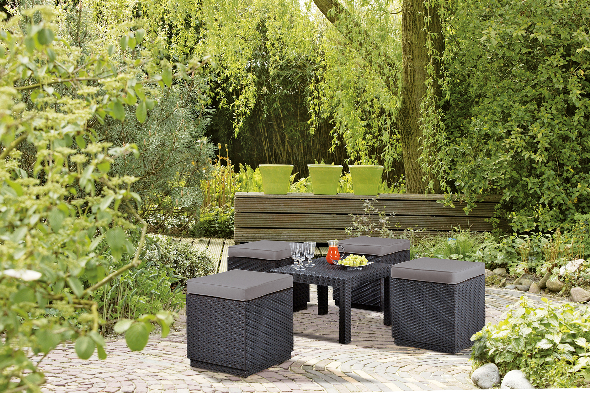 Пуфик Куб с подушкой (Cube with cushion) графит Пуфик Куб с подушкой (Cube with cushion) графит