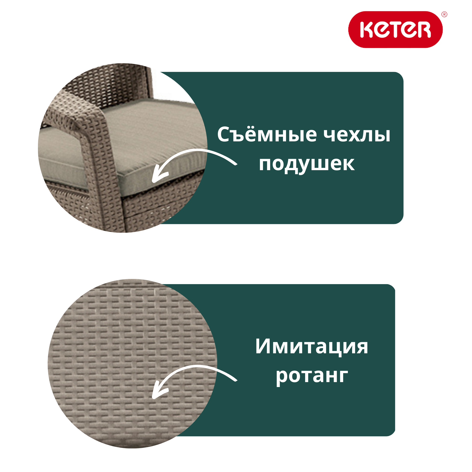 Комплект мебели Корфу Сет (Corfu set) капучино (производство Россия) Комплект мебели Корфу Сет (Corfu set) капучино (производство Россия)